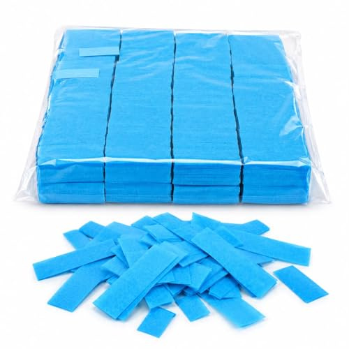 Coriandoli Rettangolari in Carta Azzurri, 2x5 cm, 1 kg, per Gender Reveal, Matrimoni, Feste ed Eventi