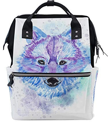 MONTOJ Running Wolf Canvas Reisetasche Campus Rucksack One Size 9