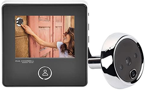 Sonew Digital Door Viewer, 3 inches TFT LCD Screen HD Smart Peephole Visual Doorbell with 1MP IR Night Vision Camera, Easy to Use, for Home Security