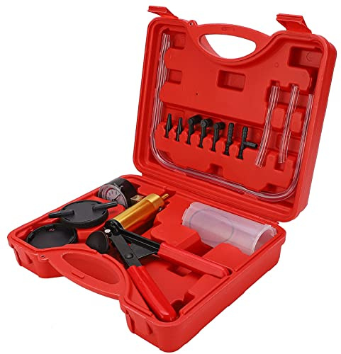 Ejoyous Bremsenentlüftergerät, Vakuumpumpe Bremsenentlüfter Motorrad Bremsenentlüftungsgerät Vakuum Vakuumtester Set für Auto Motorrad Tester Hand Vakuumtester Druckpruft