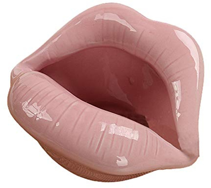 CUSROS Mignon Dessin Animé Lèvres Forme Cendrier En Céramique à La Mode Bouche Maison Mini Petit Ami Cadeau Pour Voiture Intérieure Bureau à Domicile Rose