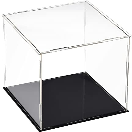 sourcing map Acrylic Clear Display Case Box Dustproof Protection Showcase Cube Collectibles Show Box 5.9x5.9x5.9inch