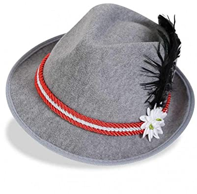 KarnevalsTeufel Bayernhut Volksfest Bierfest Trachtenhut Accessoire Bavaria Blau Rot Rosa