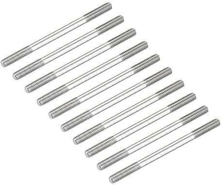 METALLIXITY 20Stk Beidseitige Stiftschraube M3 50mm 304 Edelstahl Stabschraube für Haushalt