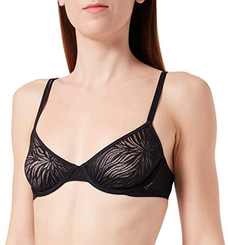 Calvin Klein Reggiseno T-shirt Donna Unlined Elasticizzato, Nero (Black), 4B