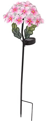 Naroote Hortensia Flower Sunscreen, Solar Lights of Garden Economy Durable Iron for The Backyard (Roseate)