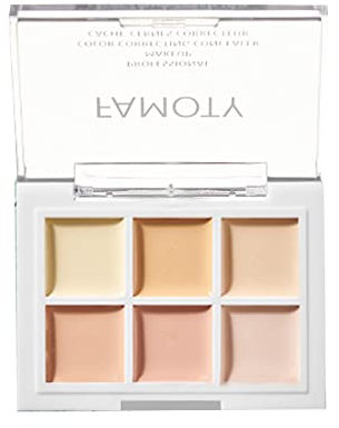 WishesMar Palette Correttori 6 Colori Concealer Crema Camouflage Make Up Trucco Palette Adatto per Uso Professionale e Quotidiano #B