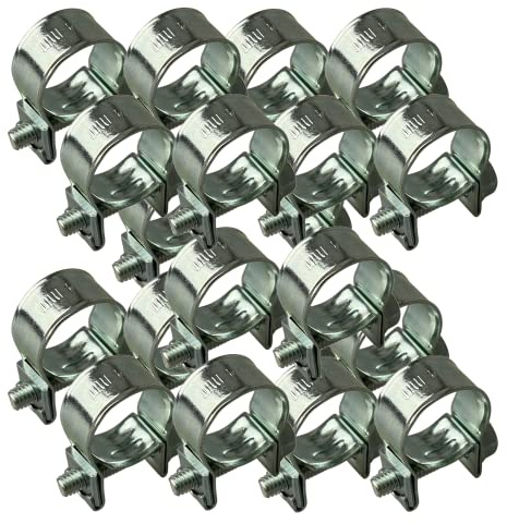 Boltza® Hose Clamps Zinc Plated Mini Fuel Line Pipe Clips 6Mm-27Mm (20, 11-13mm)