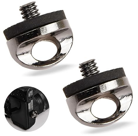 2 Stück 1/4 Zoll Kamera Befestigungsschraube,Adapter-Schrauben Set für Kameragurt D-Ring,Qr-Platte und Stativ Zubehör,Praktische Schraubadapter für Tragegurt,Tripod und mehr