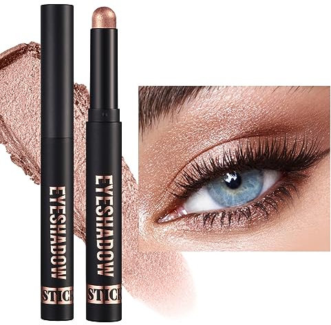 Ofanyia Set de 8 couleurs d'ombres à paupières, Shimmer Matte Eye Shadow Crayon Eye Brightener Stick, Smooth Texture Cream Eyeshadow Pen, Long Lasting Waterproof Hypoallergenic Eye Shadow Pencil (10#)