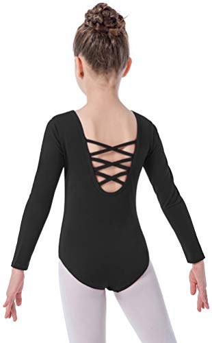 Mulnall Ballett Trikots mit Kreuzrücken für Mädchen | Weiche Baumwolle für langes Training rutschfester Kreuzrücken für Ballettübungen und Proben