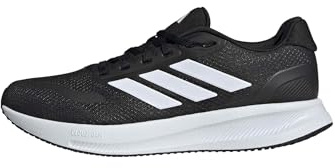 Adidas Men's Run Falcon 5 Wide, Black/White/Black, 13