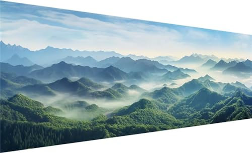 Landschaft Diamond Painting Groß XXL 270x90cm, Diamond Painting Set Basteln Erwachsene, 5D DIY Berg Diamant Painting Bilder Erwachsene, Diamond Painting Zubehör Set für Zimmer Wand Deko Aesthetic F-4