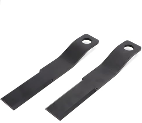 WIKIBB Brush Hog Cutter Cutting Blades Replacement for Skid Steer Brush Cutter Lawn Brush Mower Head Blade Rotary Cutter 2Pcs 8mm Thickness Spring Steel