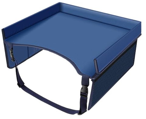 Yaztauho Kids Car Seat Travel Tray,Portable Kids Lap Desk - Road Trip Must Haves, Kids Travel Desk Accessories, Car Seat Tray Table for Kids Road Trip Activities