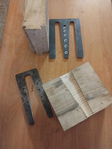 RAW HARDWARE Schwalbenschwanzfräs-Schablone Set, Stahl, 8 mm, Balkenbedienung 70x140/60x140 mm