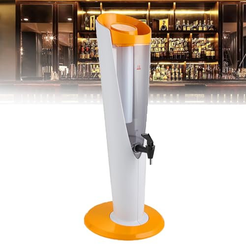 Dispensador de cerveza tipo torre, dispensador de bebidas transparente con tubo de hielo, dispensador de cerveza para fiestas, fácil de limpiar, ideal para fiestas, restaurantes, KTV, barbacoas