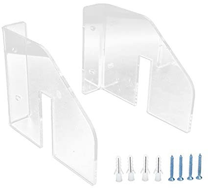 HERCHR Skateboard-Aufbewahrungsaufhänger, 2 Packungen, transparentes Acryl, Skateboard-Wandhalterung, Longboard-Skateboard-Display-Halterungen zum Snowboarden (Clear)