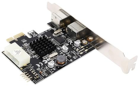 Tarjeta Adaptadora PCIe a PS/2 con 2 Puertos USB2.0, Compatible con Ratón de Teclado PS/2, con Chip MCS9990CV para una Transmisión Estable, Módulo de Fuente de Alimentación