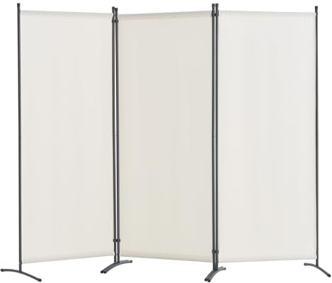 VEVOR Room Divider, 3 Panel Room Dividers and Folding Privacy Screens, Fabric Partition Room Dividers for Office, Bedroom, Dining Room, Study, Freestanding, White