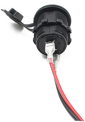 DOITOOL 12v Cargador USB Doble para Coche y Moto Adaptador De Mechero Cable y Protección contra Polvo para GPS y Móviles
