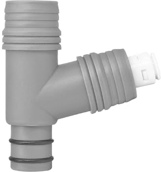 Qrity 1 PCS Sink Drain 3 Way Hose Connector, Y-Shaped Drain Pipe Connector, 3-Way Sink Overflow Pipe Adapter with 1/4 Quick Connector, for Sink Drain Pipe