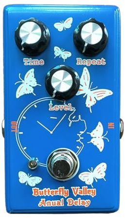 Booso Digitales Delay-Effektpedal für E-Gitarre, Butterfly Valley Jährliches Delay-Single-Block-Gitarreneffektpedal