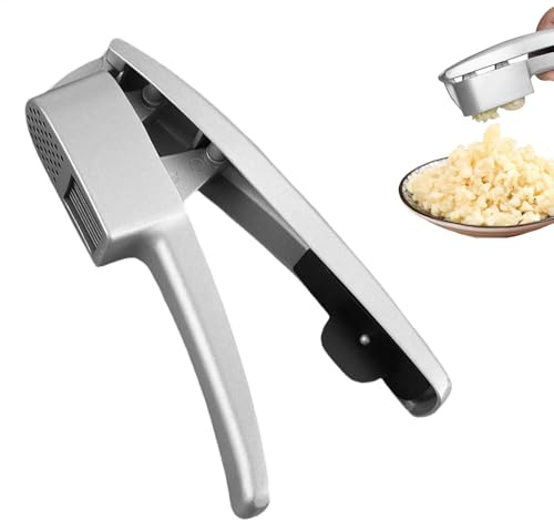 Crisca Aglio - Lega Di Alluminio Aglio Pressa | Masher E Aglio Taglierina 2 In 1 | Gadget Da Cucina Strumento Di Mincer Aglio Manuale Per Cuochi Caser