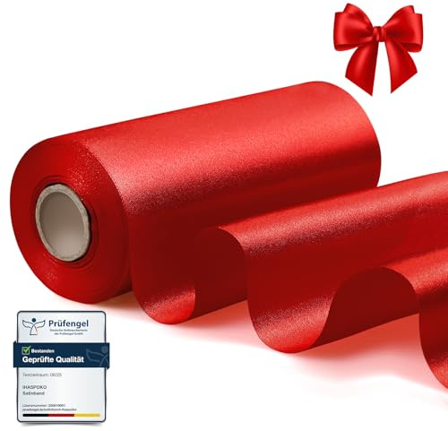 ihaspoko - Nastro di raso largo 15 cm, 20 m, per confezioni regalo, matrimoni, fai da te, per biglietti, decorazioni e auto di nozze