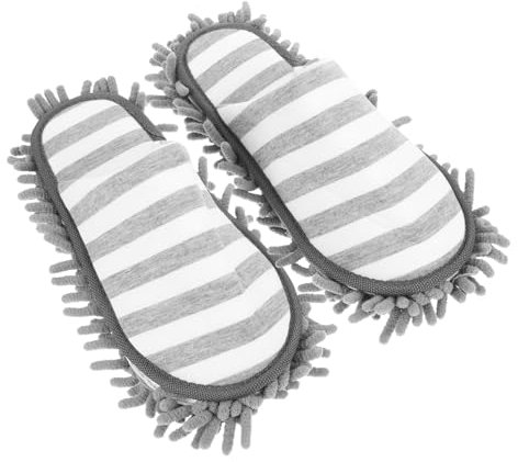 PACKOVE Zapatillas De Fregona De Chenilla Zapatillas De Limpieza para Suelo Cómodas Hogar Reutilizables y Lavables para Barrer Polvo y Pelo