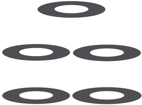vidaXL Flat Tree Rings 5 pcs Black Ø30 / 60 cm Steel, Garden and Terrace, Round, Modern Metal Planter for Indoor and Outdoor Plants, Decorative Home Decor, Smooth Ring