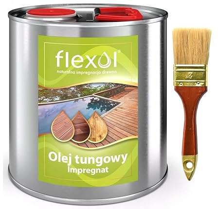Huile de tung imprégnation pour bois naturel huile de tung 2,5L Flexol