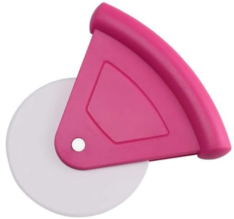 Ejoyous Pizza Cutter, Plastic Pizza Wheel, Cake Wheel, Food Grade, Practical, Safe, Heat-Resistant with Handle for Cutting Pizza, Cake, Bread (Pink)