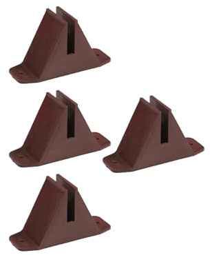 Veemoon 4 pièces Support de Clôture Plastique Base Anti-basculement Accessoires pour Grillage Rigide Jardin DIY Kit Fixation Sol Stable pour Poteau et Clôture Extérieure