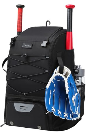 Youth Bat Pack - Portable Baseball Backpacks, Compact Ball Holder, Multi-Pocket Organizer with Helmet Compartment | Heavy Duty Sports Equipment Storage For Boys & Girls