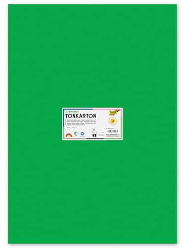 Tonkarton 180g/m², DIN A2, 10 Blatt (Mittelgrün)