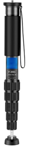 Supporto monopiede professionale in carbonio per fotocamere DSLR, lunghezza 165 cm