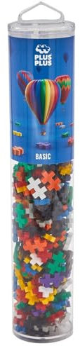 PLUS PLUS Giocattoli da costruzione, 240 pezzi, giocattoli da costruzione per bambini, risorse di apprendimento creativo e giochi STEM per casa e viaggi, giocattoli per ragazze e ragazzi dai 5 anni in