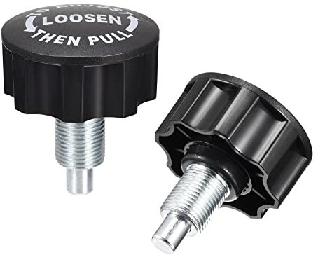 sourcing map M18 Pull Pin Spring Knob Replacement Parts for Home Fitness Height Adjustment Screws Equipment Black 2pcs