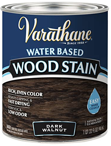 Varathane 381119 - Tinte de madera a base de agua, cuarto de galón, nogal oscuro