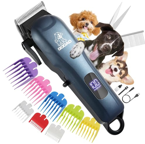 Hundepflege-Haarschneidemaschine, schnurlose Hundeschermaschine für dickes Fell, professionelles Hundepflegeset, Hundehaarschneider, geräuscharmer Hundeschneider, leiser Tierhaarschneidemaschine