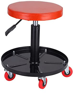 WAEYZ Mobiler, Rollender Werkstatt-Sitz Oder Stuhl, Werkstatt-Rollsitz, für Mechaniker und Lackierer, Pneumatischer Mechanikerhocker (Color : Red, Size : 100 * 45 * 11.5cm)