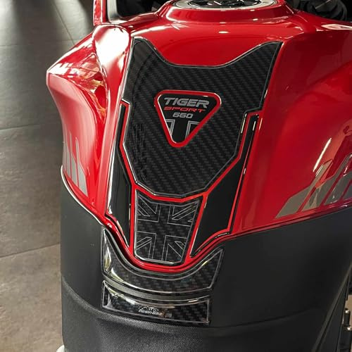 Resin Bike Motorbike 3D Stickers Compatible with Tiger Sport 660 2022-2026. Bike Tank Protector Grip from Impact and Scratches. Sticker 3D Resin Gadget Moto