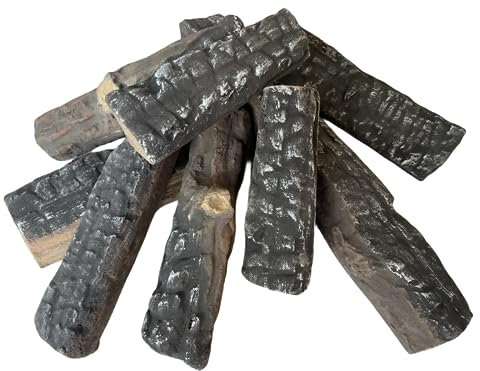 Gas logs 8pcs gas fireplace logs,simulated firewood,decorative ceramic wood fire logs,windless,for indoor and outdoor fireplaces and fire pits,Gas, Vented, Ventless, Electric, Ethanol,Gel Inserts
