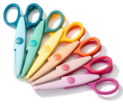 Mr. Pen Forbici per bricolage, bordo decorativo, confezione da 6, a zig-zag, scrapbooking, fantasia, modello, design