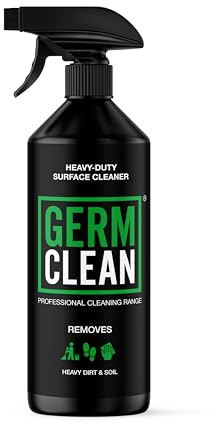 Germ Clean Heavy-Duty Surface Cleaner Spray 500ml, Removes Tough Grease, Dirt & Stubborn Grime, Multi-Surface | Alkali Formula, Safe on Vinyl, Rubber, Concrete & Stainless Steel