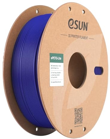 eSUN PETG Filament 1.75mm, PETG Filament med Hög Seghet, 1KG Spole (2.2 LBS) 3D-Utskriftsfilament för 3D-Skrivare,Solid Blå