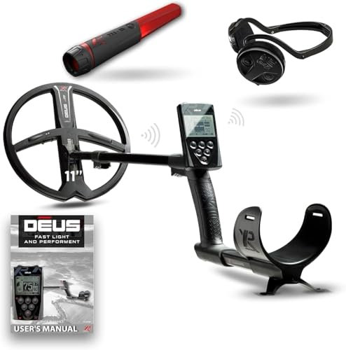 XP Metal Detectors Deus - with WSAUDIO Headphones & MI-6 Pinpointer - Weatherproof and Fully Wireless - 11 X35 Coil, Remote Control & S-Telescopic Stem (DEUS-28X35RCEA + WSAUDIO + MI-6)