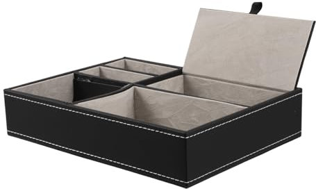 STOBAZA Multifunktionale Pu- Schreibtischablage Für Handy Schlüssel Und Schmuck Eleganter Organizer Für Büro Und Zuhause Robust Und Für Ihre Accessoires