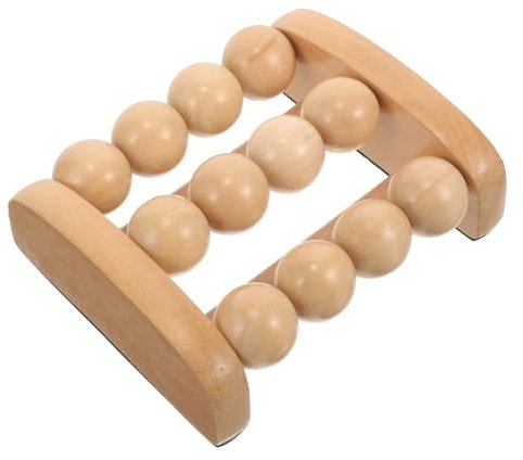 SEWOART Holz Massageroller Griff Für Fuß Waden Nacken Armmassage Körpermassage Einfach Verwendbar